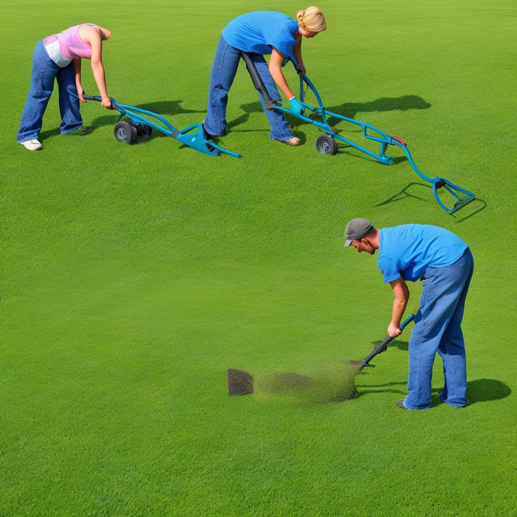 Sposób aplikacji preparatu na trawnik